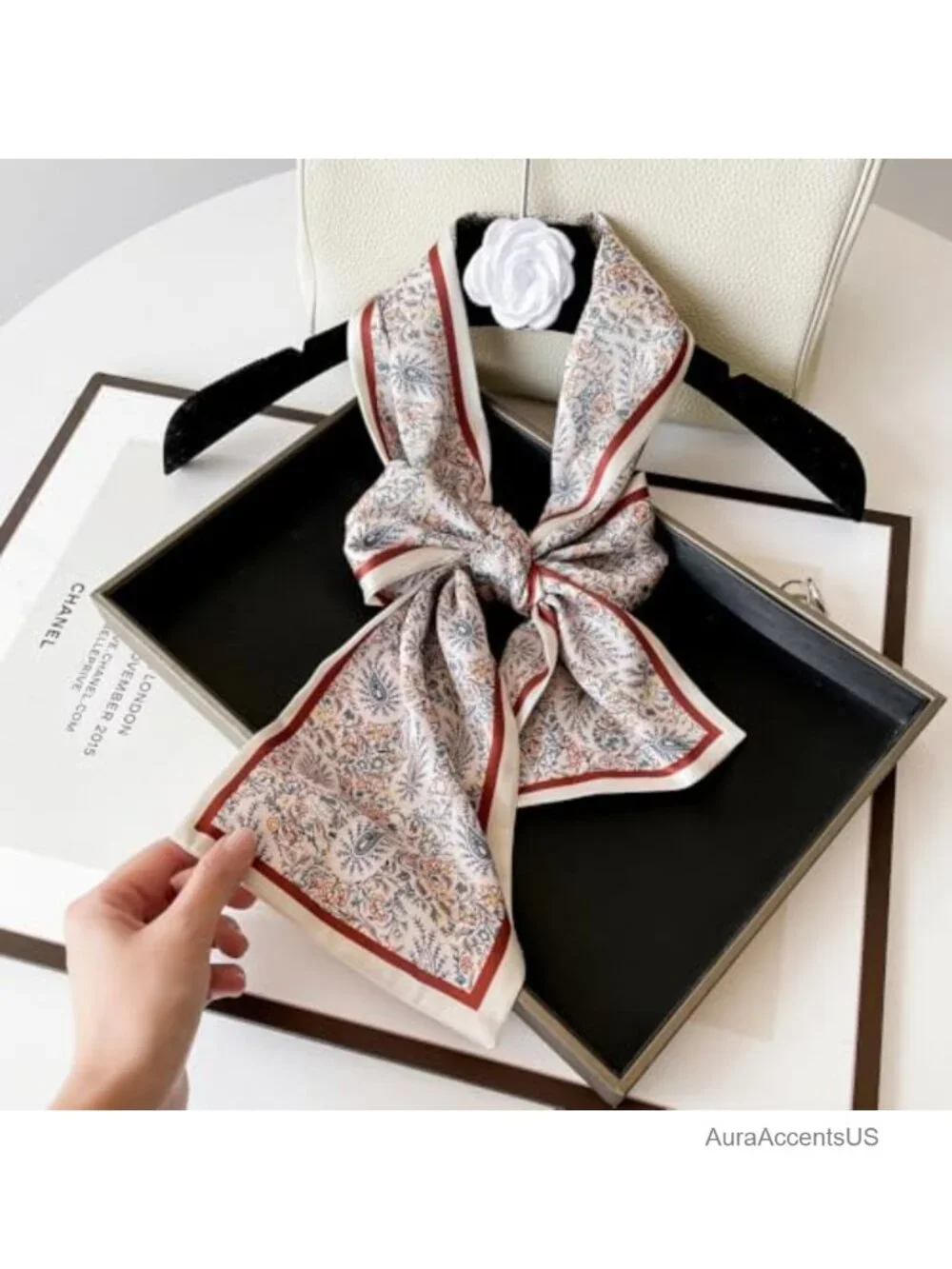 Silky Soft Polyester Fashion Scarf 59x7 Inches Headband Hair Scarf
